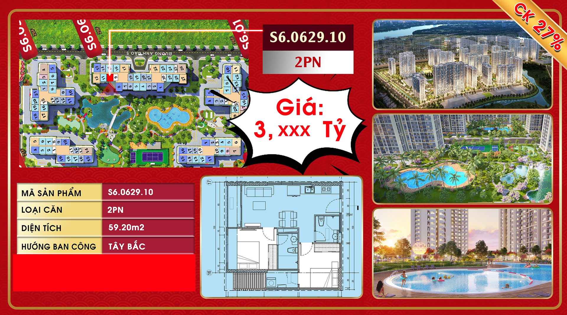 Căn hộ tòa S6 phân khu The Origami từ chủ đầu tư_S6.0629.10